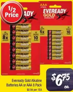 Farmer Jack's Eveready Gold Alkaline Batteries AA or AAA offer