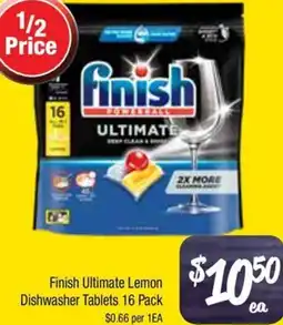 Farmer Jack's Finish Ultimate Lemon Dishwasher Tablets offer
