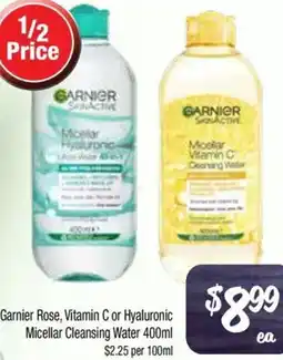 Farmer Jack's Garnier Rose, Vitamin C or Hyaluronic Micellar Cleansing Water offer