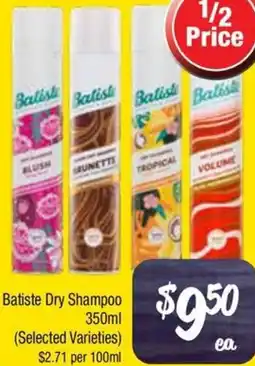 Farmer Jack's Batiste Dry Shampoo offer