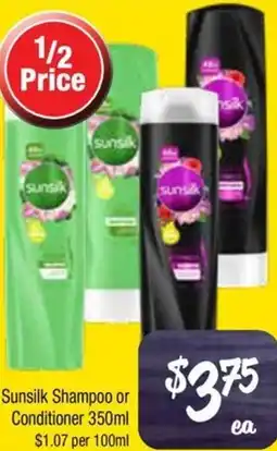 Farmer Jack's Sunsilk Shampoo or Conditioner offer
