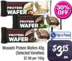 Farmer Jack's Musashi Protein Wafers offer