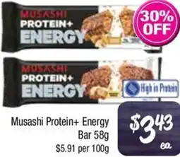 Farmer Jack's Musashi Protein+ Energy Bar offer