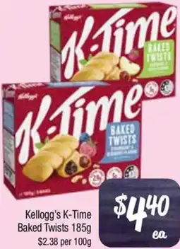 Farmer Jack's Kellogg's K-Time Baked Twists offer