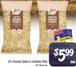 Farmer Jack's JC's Peanuts Salted or Unsalted offer