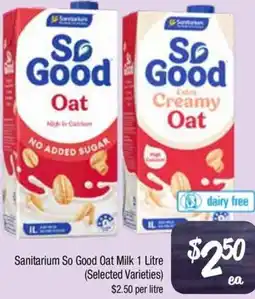 Farmer Jack's Sanitarium So Good Oat Milk offer