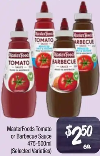 Farmer Jack's MasterFoods Tomato or Barbecue Sauce offer