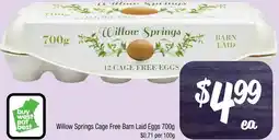 Farmer Jack's Willow Springs Cage Free Barn Laid Eggs offer