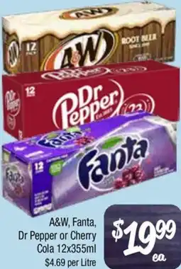 Farmer Jack's A&W, Fanta, Dr Pepper or Cherry Cola offer