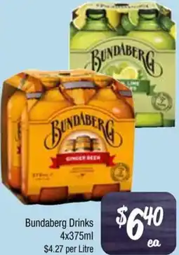 Farmer Jack's Bundaberg Drinks offer