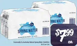 Farmer Jack's Community Co Australian Natural Spring Water offer