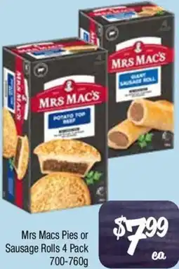 Farmer Jack's Mrs Macs Pies or Sausage Rolls offer