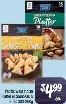 Farmer Jack's Pacific West Indian Platter or Samosas & Puffs offer