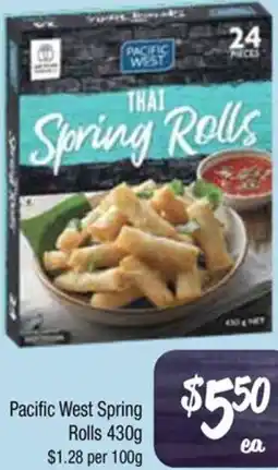 Farmer Jack's Pacific West Spring Rolls offer