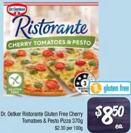 Farmer Jack's Dr. Oetker Ristorante Gluten Free Cherry Tomatoes & Pesto Pizza offer