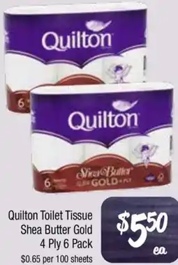 Farmer Jack's Quilton Toilet Tissue Shea Butter Gold offer