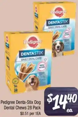 Farmer Jack's Pedigree Denta-Stix Dog Dental Chews offer