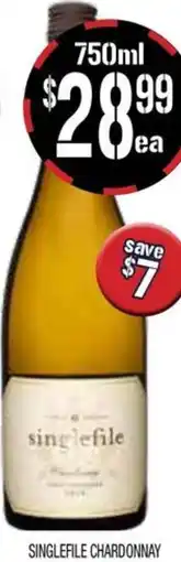 Farmer Jack's Singlefile chardonnay offer