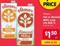 Spar Vitasoy Oat or Almond Milky Long Life Milk offer