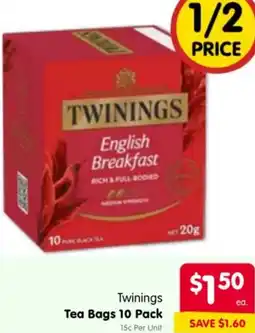 Spar Twinings Tea Bags offer