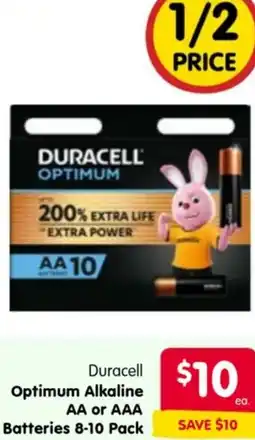 Spar Duracell Optimum Alkaline AA or AAA Batteries offer