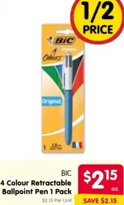 Spar BIC 4 Colour Retractable Ballpoint Pen offer