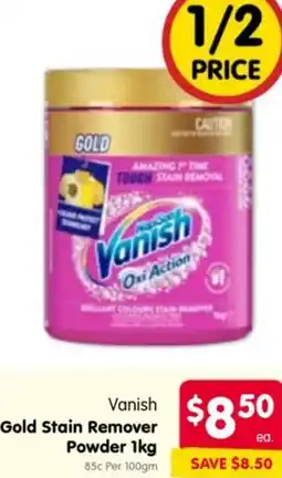 Spar Vanish Gold Stain Remover Powder offer