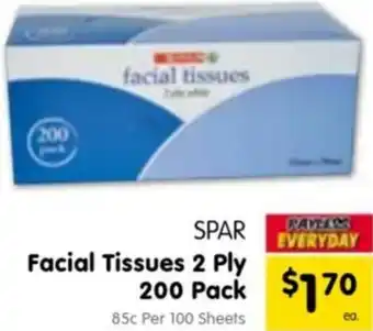 Spar SPAR Facial Tissues offer