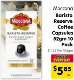 Spar Moccona Barista Reserve Coffee Capsules offer