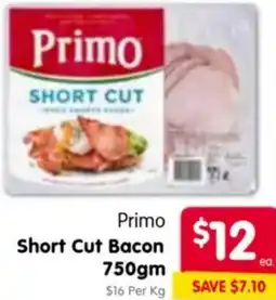 Spar Primo Short Cut Bacon offer