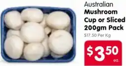 Spar Australian Mushroom Cup or Sliced offer