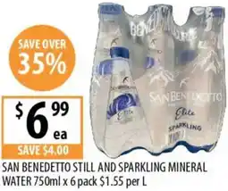 Supabarn San benedetto still and sparkling mineral water offer
