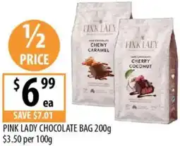 Supabarn Pink lady chocolate bag offer