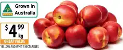 Supabarn Yellow and white nectarines offer
