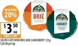 Supabarn South cape mini brie and camembert offer