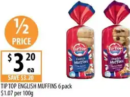 Supabarn Tip top english muffins offer