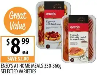 Supabarn Enzo's at home meals offer