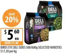 Supabarn Birds eye deli sides selected varieties offer