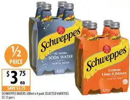 Supabarn Schweppes mixers selected varieties offer