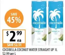 Supabarn COCOBELLA COCONUT WATER STRAIGHT UP offer