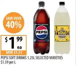Supabarn Pepsi soft drinks selected varieties offer
