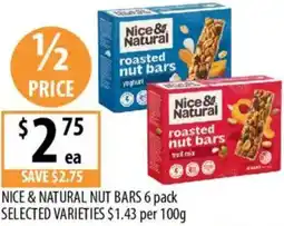Supabarn Nice & natural nut bars offer