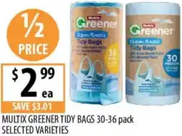 Supabarn Multix greener tidy bags offer