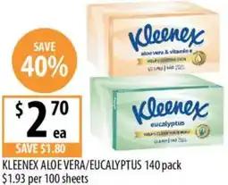 Supabarn Kleenex aloe vera/eucalyptus offer
