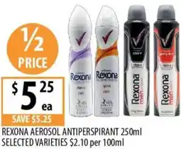 Supabarn Rexona aerosol antiperspirant offer