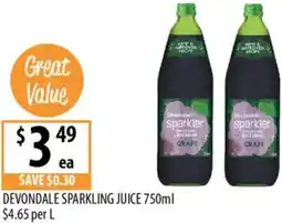 Supabarn Devondale sparkling juice offer