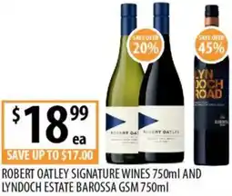 Supabarn Robert oatley signature wines and lyndoch estate barossa gsm offer