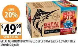 Supabarn Great northern brewing co super crisp lager offer