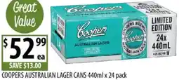 Supabarn Coopers australian lager offer