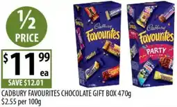 Supabarn Cadbury favourites chocolate gift box offer